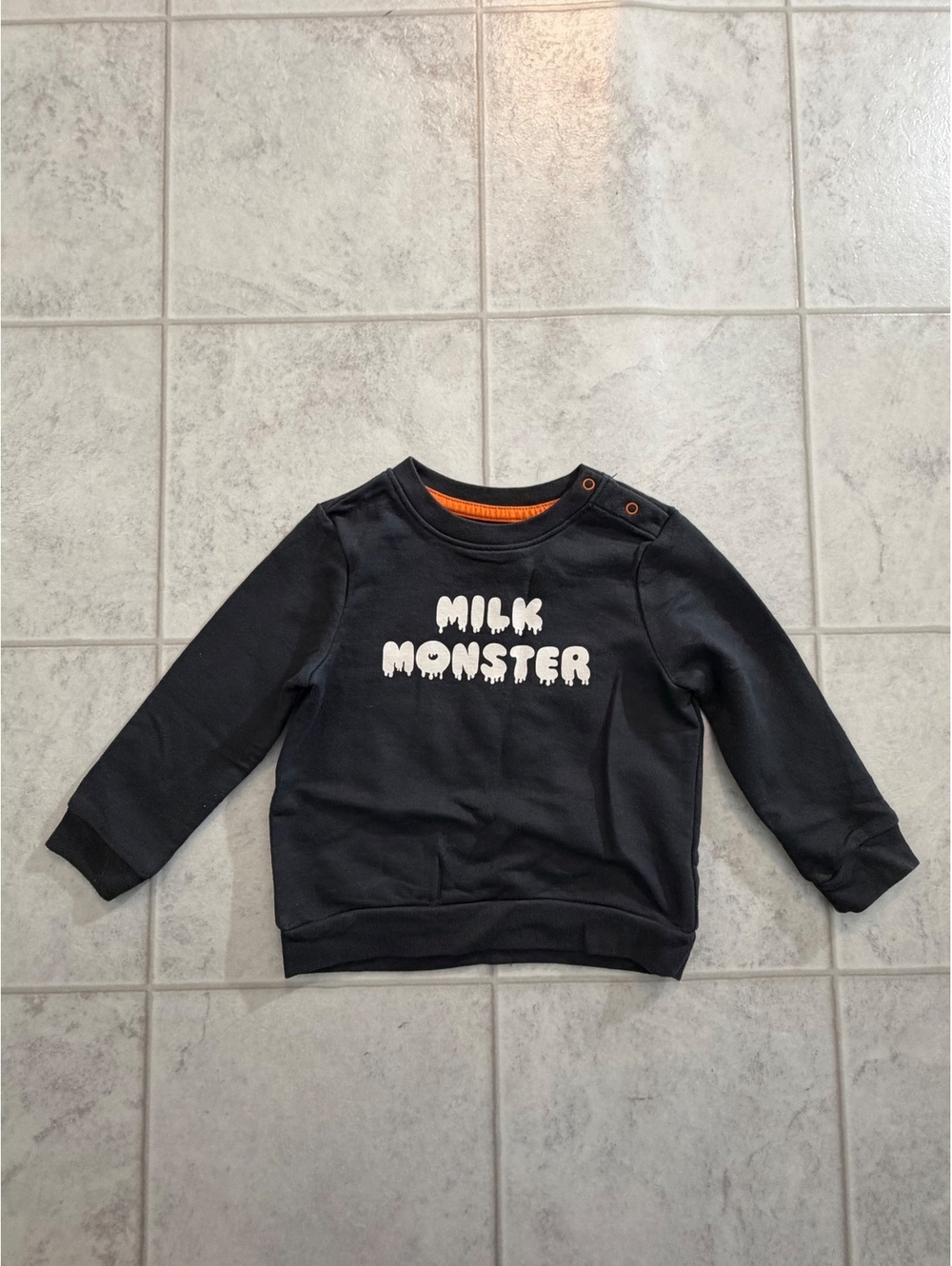 Cat and Jack black Milk Monster sweatshirt size 18M